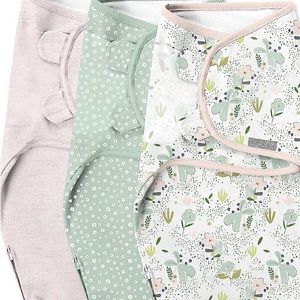 SwaddleMe by Ingenuity Easy Change Swaddle 3-Pack 100% Cotton NWOT